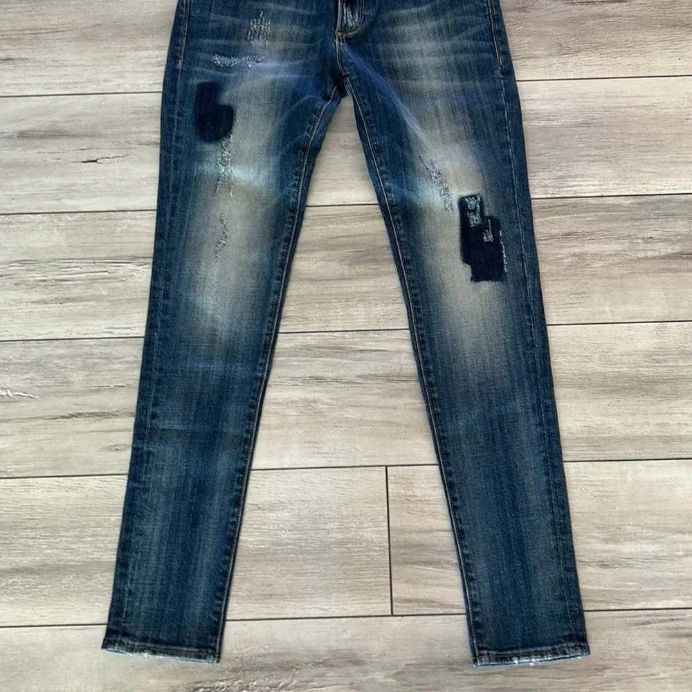 Driftwood skinny fit patch jeans size 26
